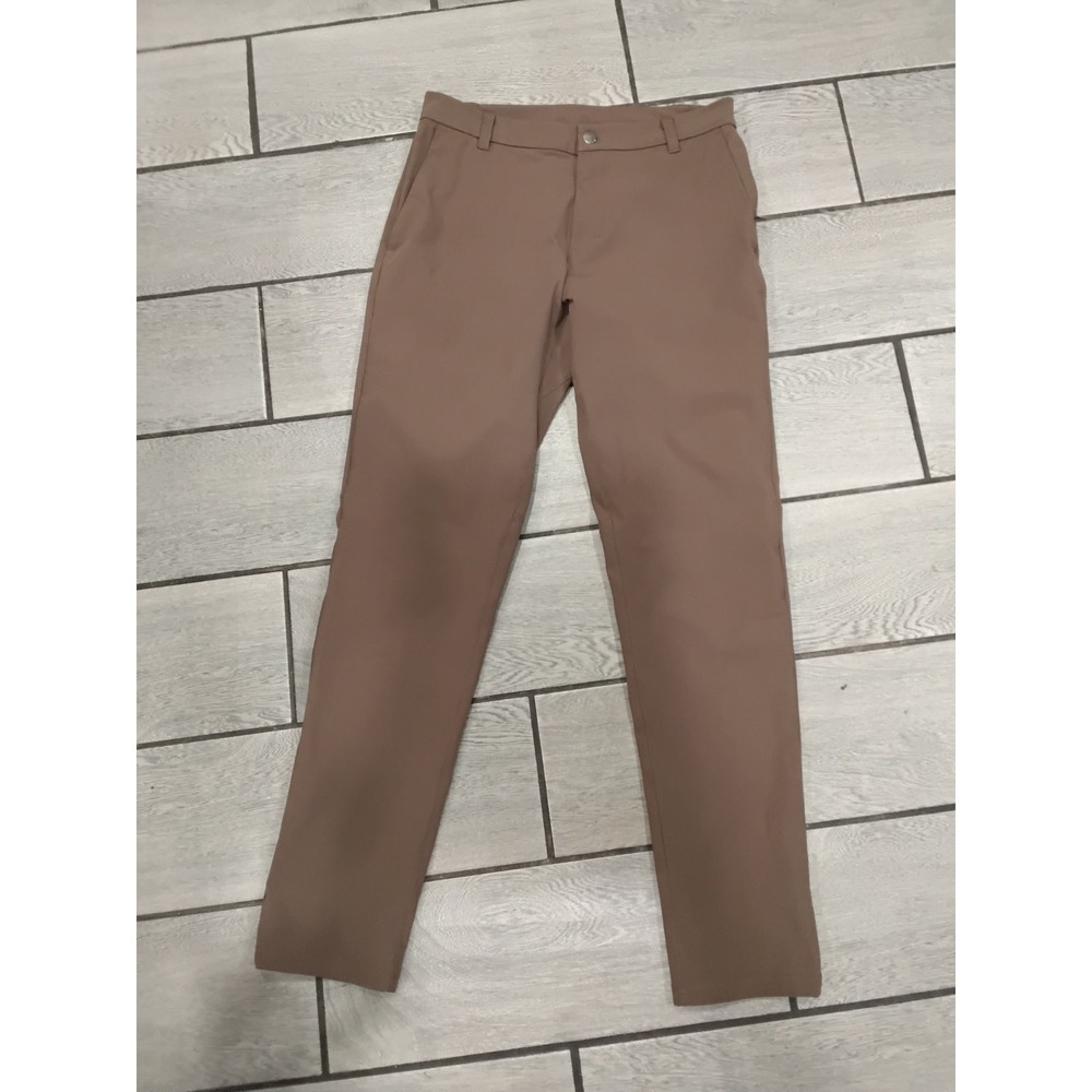 Lululemon ABC Pants‎ Mens 32 Brown Slim Fit Technical Stretch Trousers